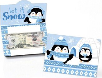 Big Dot of Happiness Winter Penguins - Holiday and Christmas Party Money And Gift Card Holders - Set of 8