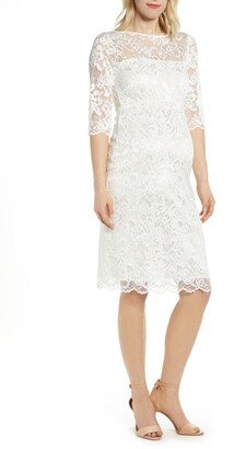 Amelia Lace Maternity Sheath Dress