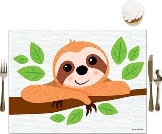 Big Dot Of Happiness Let's Hang - Sloth - Party Table Decorations - Party Placemats - Set of 16