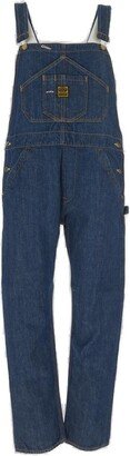 Washington Dee Cee Logo-Patch Straight Leg Denim Dungarees-AF