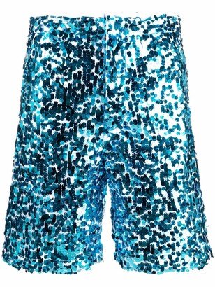 sequinned Bermuda shorts