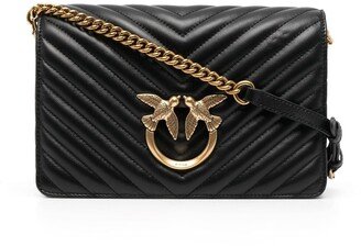 Logo-Plaque Quilted Cross-Body Bag
