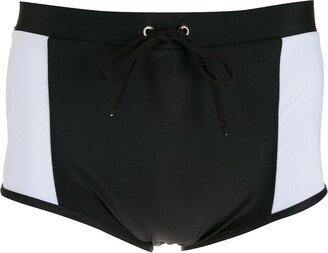 Contrasting-Panel Swim Shorts