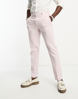 Oxford slim suit pants in berry