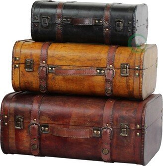 Vintage-Like Style Luggage Suitcase, Trunk, Set of 3