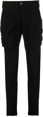 Waffle-Effect Cotton Slim Trousers