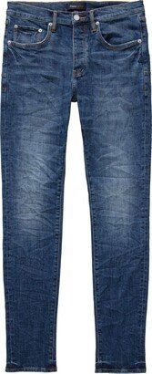 Crinkled Low-Rise Skinny Jeans