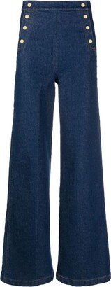 High-Waist Wide-Leg Jeans-AV