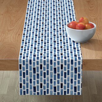 Table Runners: Vertical Tile - Blue Table Runner, 108X16, Blue