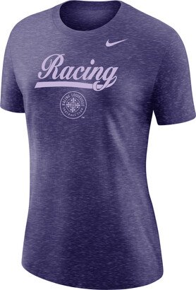 Racing Louisville Women's Soccer Varsity T-Shirt in Purple