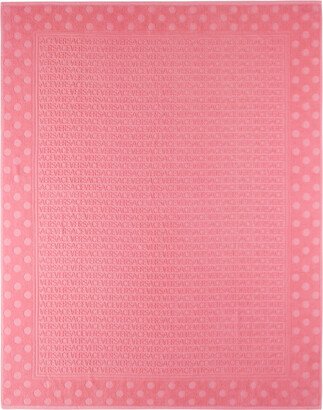 Pink Allover Polka Dot Bath Towel