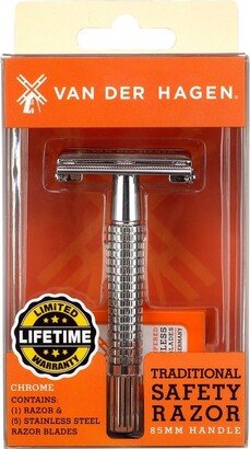 Van Der Hagen + Safety Razor with 5 Razor Blades + Wet Shave