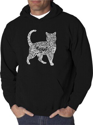 Men's Word Art Hooded Sweatshirt - Cat