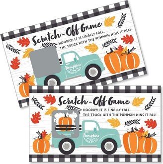 Big Dot of Happiness Happy Fall Truck - Harvest Pumpkin Party Game Scratch Off Cards - 22 Count