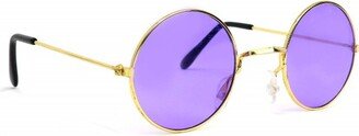 Skeleteen Kids Round Costume Glasses - Purple