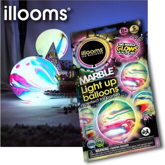 iLLoom Balloon 5ct illooms LED Light Up Marble Balloon