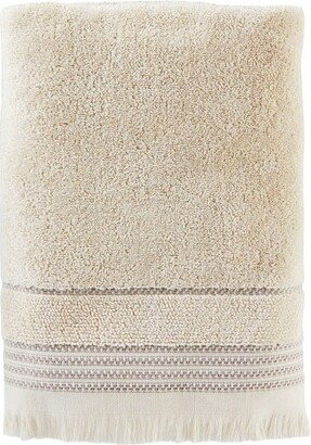 Jude Fringe Bath Towel Dark Taupe - Saturday Knight Ltd.