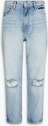 TOMORROW DENIM Terri distressed high-rise straight-leg jeans