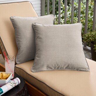 Humble + Haute Sunbrella Cast Silver Corded Indoor/ Outdoor Pillow Set