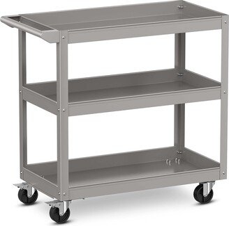 3Tier Metal Utility Cart Storage Service Trolley Tool Storage Grey