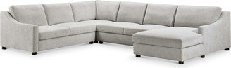 Abbyson Living Garcelle 4 Piece Stain-Resistant Fabric Sectional