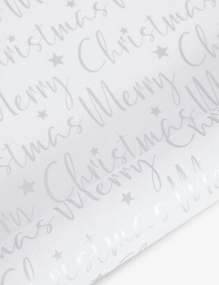 Selfridges Edit Arctic Script Graphic-print Recycled Wrapping Paper 2m