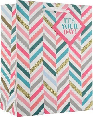 Small Glittered Chevron Gift Bag - Spritz™