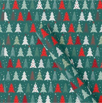 50 sq ft Colorful Trees Christmas Gift Wrap Green - Wondershop™