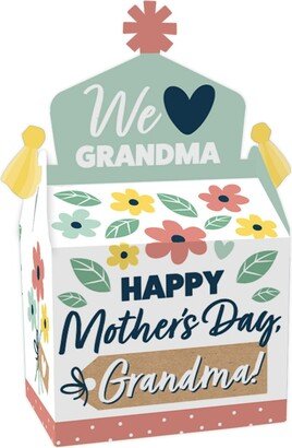 Big Dot of Happiness Grandma, Happy Mother's Day - Treat Box Party Favors - We Love Grandmother Goodie Gable Boxes - Set of 12