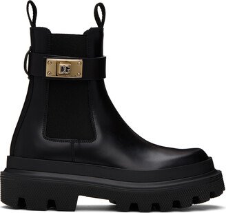 Black Calfskin Chelsea Boots