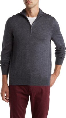 Merino Wool Quarter Zip Pullover-AB