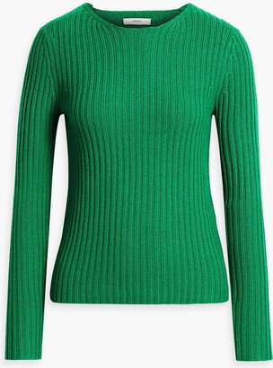 Ribbed wool and cashmere-blend sweater-AE