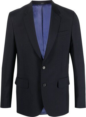 V-neck classic-lapel blazer