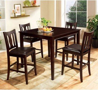 West Creek II Natty Severe Five Counter Table Set, Espresso