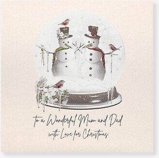 Selfridges Edit To A Wonderful Mum And Dad With Love For Christmas Crystal-embellished Christmas Card 16.5cm x 16.5cm