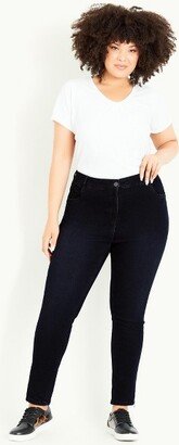 | Women's Plus Size Zip Shaper Jean - dark wash - 28W