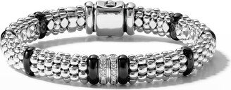 Black Caviar 2-Diamond Station Bracelet