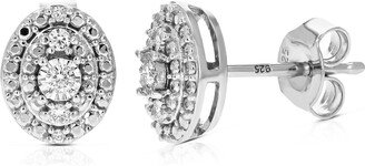 Vir Jewels Round Earrings 1/10 cttw Round Lab Grown Diamond Studs in .925 Sterling Silver Prong Set