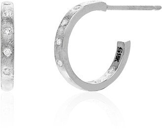 Dunes Diamond Huggie Hoop Earrings