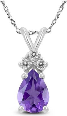 Gemstones 14K 1.08 Ct. Tw. Diamond & Amethyst Necklace