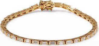 18k Yellow Gold Baguette Diamond Bunny Bracelet