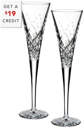 Happy Celebrations Toast Flute With $19 Credit