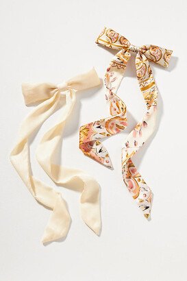 By Anthropologie Long Hair Bow Clips, Set of 2