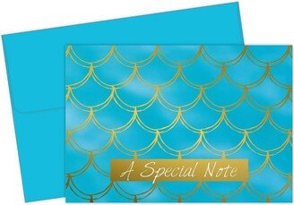 Great Papers! 50ct Mermaid Gold Foil Thank You Note Card & Envelopes