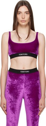 Purple Scoop Neck Bra