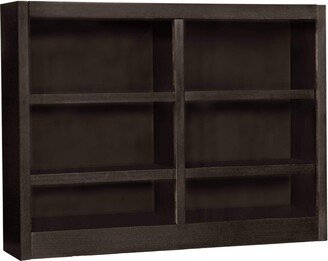 EPOWP in Wood MI4836 6 Shelf Double Wide Wood Bookcase, 36 inch Tal