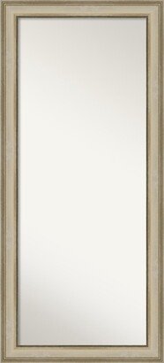 Non-Beveled Wood Full Length Floor Leaner Mirror - Colonial Light Gold Frame - Colonial Light Gold - Outer Size: 30 x 66 in