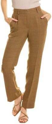 Plaid Wool-Blend Trouser