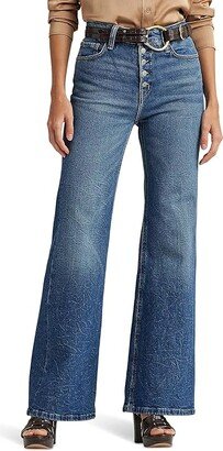 High-Rise Flare Jeans in City Blue Wash (City Blue Wash) Women's Jeans