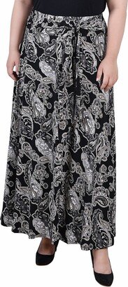 Plus Size Maxi with Sash Waist Tie Skirt